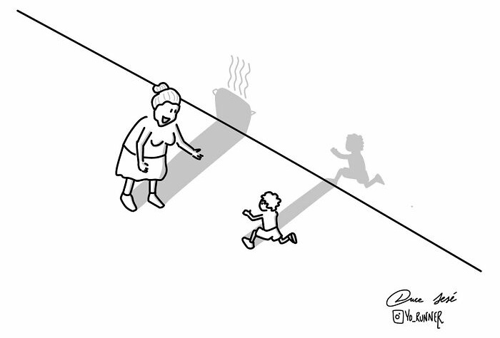 Simple and wonderful illustrations about parenting and life: a grandson and grandmother
