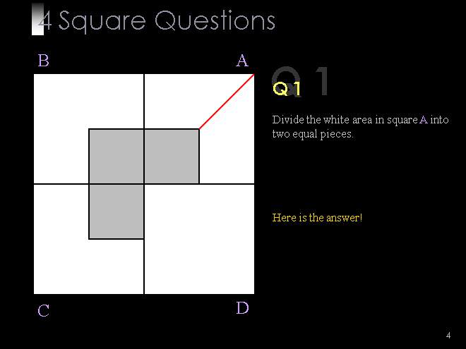 The 4 square riddle
