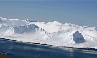 A Huge Iceberg Turns Upside Down - Fascinating!