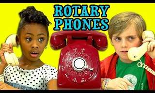 Kids Introducted to Rotary Phones