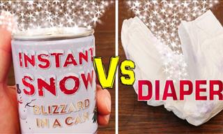 How to Make Artificial Snow From a Diaper