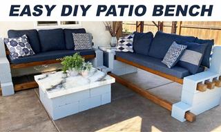 Now You Can Make Your Own Patio Bench at Home