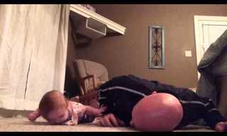 This Dad and Baby Workout is So Adorable.