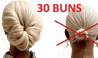 Quick 2-Minute Buns for Sparse Hair