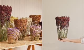 Artist Molds Dried Flowers Into Exquisite Vases