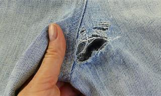 Easy Fix for Holes in Your Pants- Nearly Invisible!