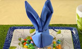 Making an Easter Bunny Napkin