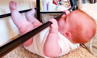 Funny Babies Trying to Exercise