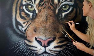 10 Massive Paintings of Noble Tigers and Lions
