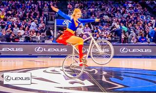 Viola Brand Performs On Her Bike