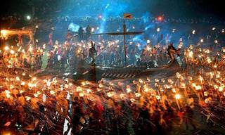 Vikings Turn up in Force for Epic Up Helly Aa Festival