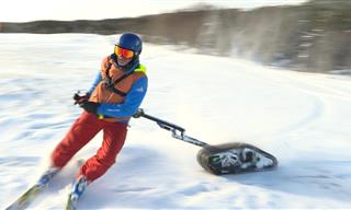 This Motorized Ski Will Make Snow Surfing So Easy!