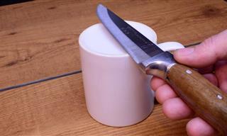 A Mug Can Work as a Wonderful Makeshift Knife Sharpener