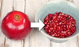 The Quickest Way to Open a Pomegranate