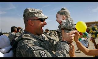 Adorable! Military Dads Surprise Children With Homecoming