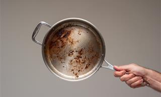 How to Remove Burnt-on Food Residue From Pots and Pans