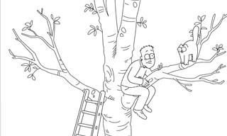 Watch What Happens When Simon's Cat Gets Stuck in a Tree