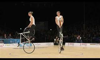 Grace and Precision: Mesmerizing Artistic Cycling Duo