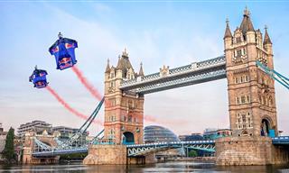 The Tower Bridge Wingsuit Stunt