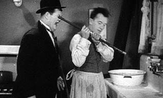 Comedy Gold: Can Laurel Help Hardy Clean Up His House?