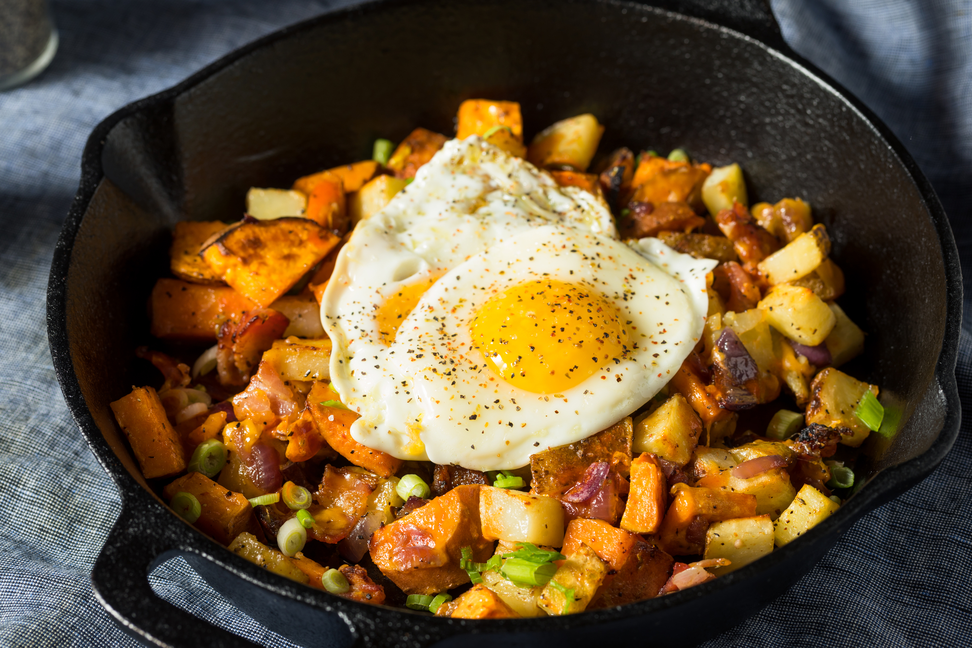 Sweet Potato Hash with Sausage and Apples
