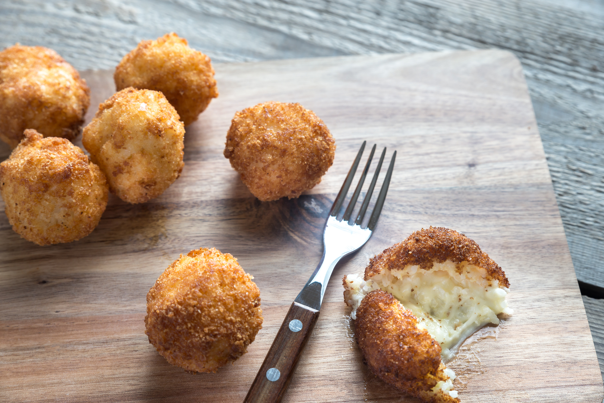 Arancini Stuffed with Mozzarella