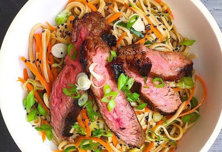 Japanese Noodle and Beef Salad