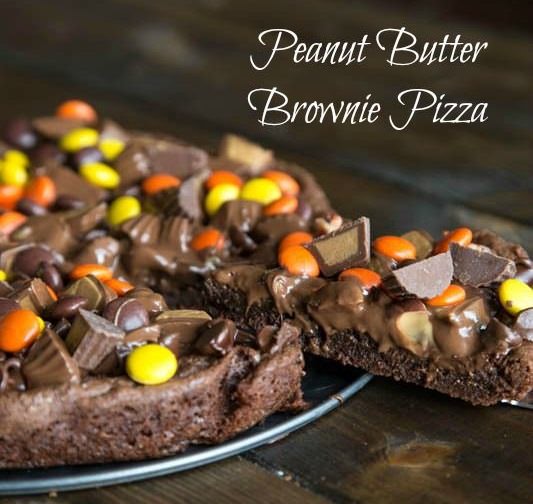 Peanut Butter Brownie Pizza