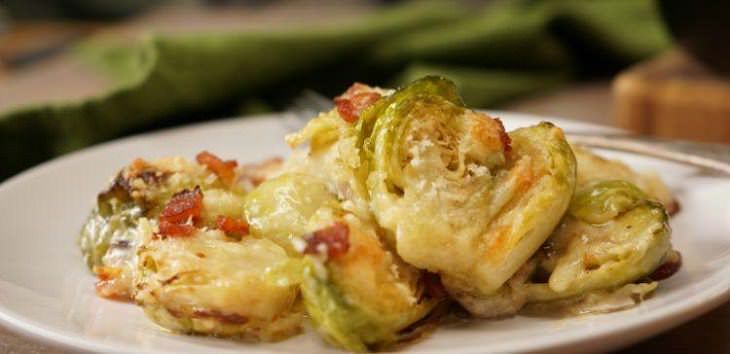 Cheesy Brussels Sprouts Gratin