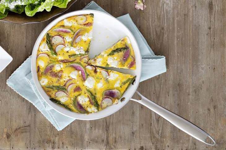 Spring Vegetable and Ham Frittata