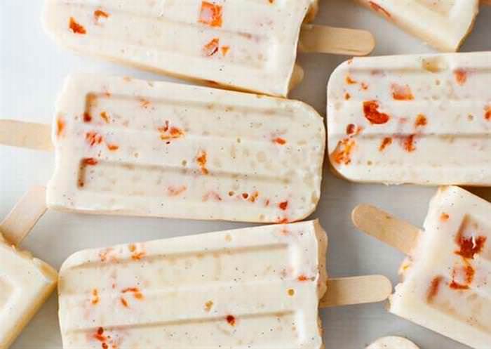 Apricot Rice Pudding Popsicles 