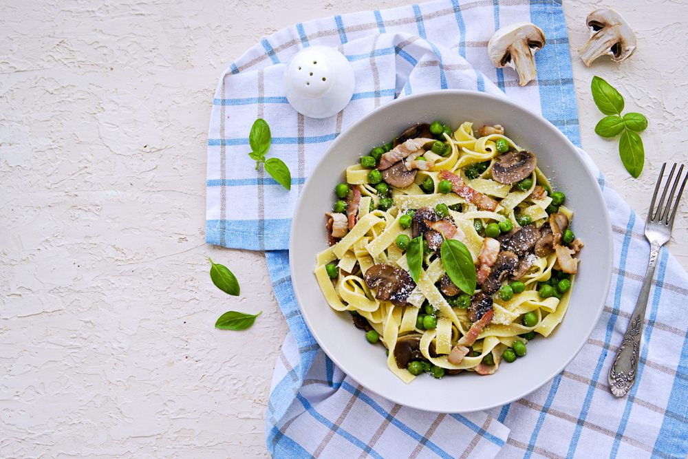 Pasta With Bacon And Peas