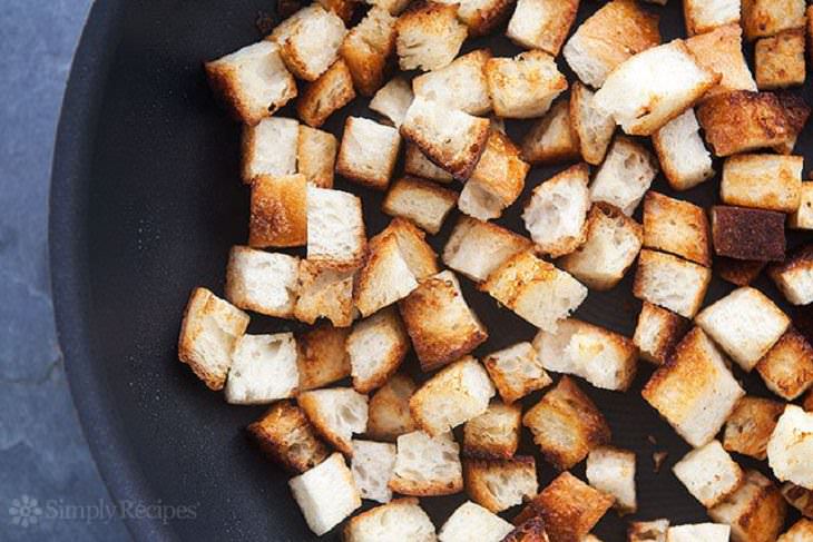 Roasted Croutons in Butter