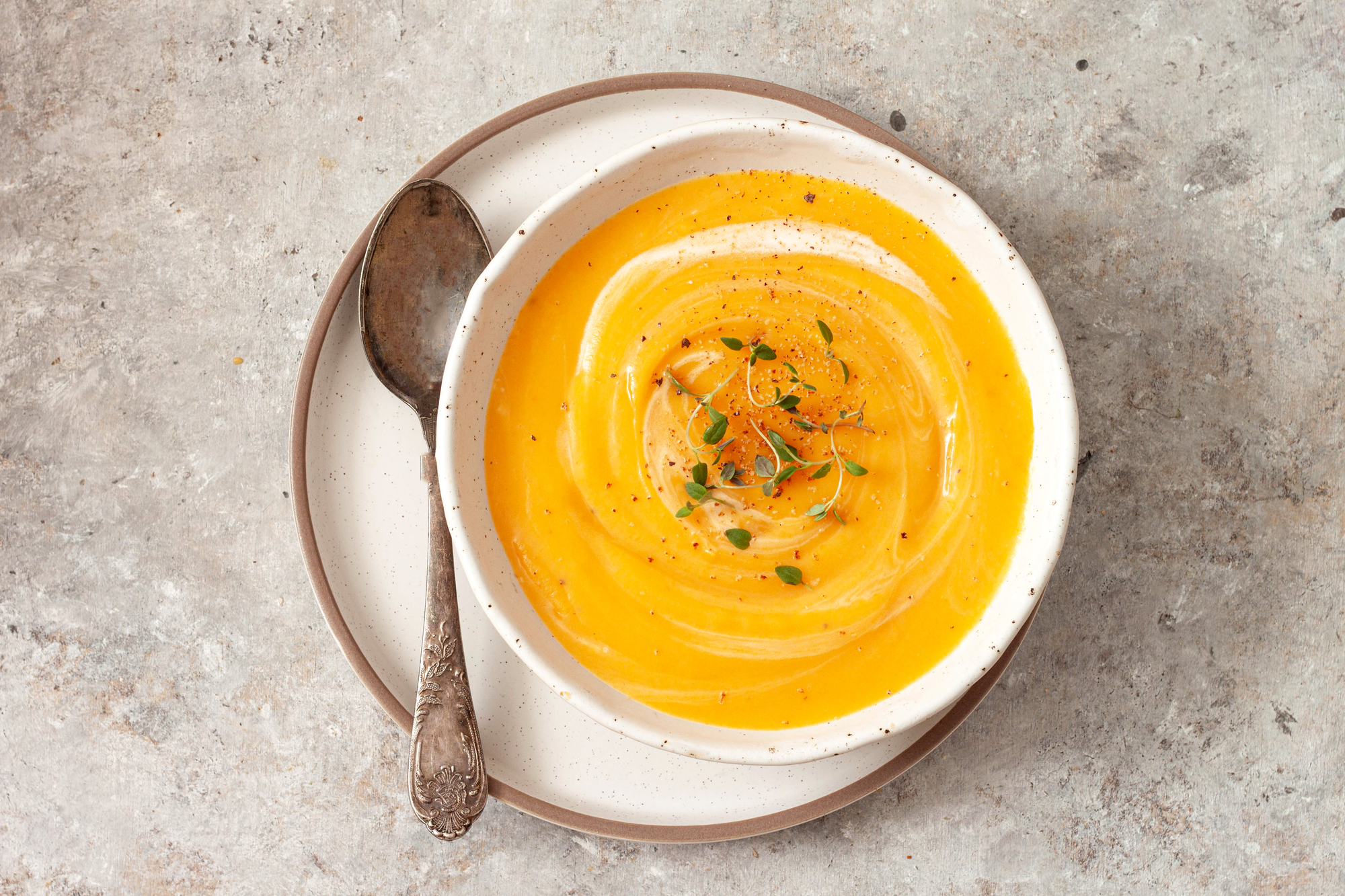 Roasted Sweet Potato and Carrot Soup