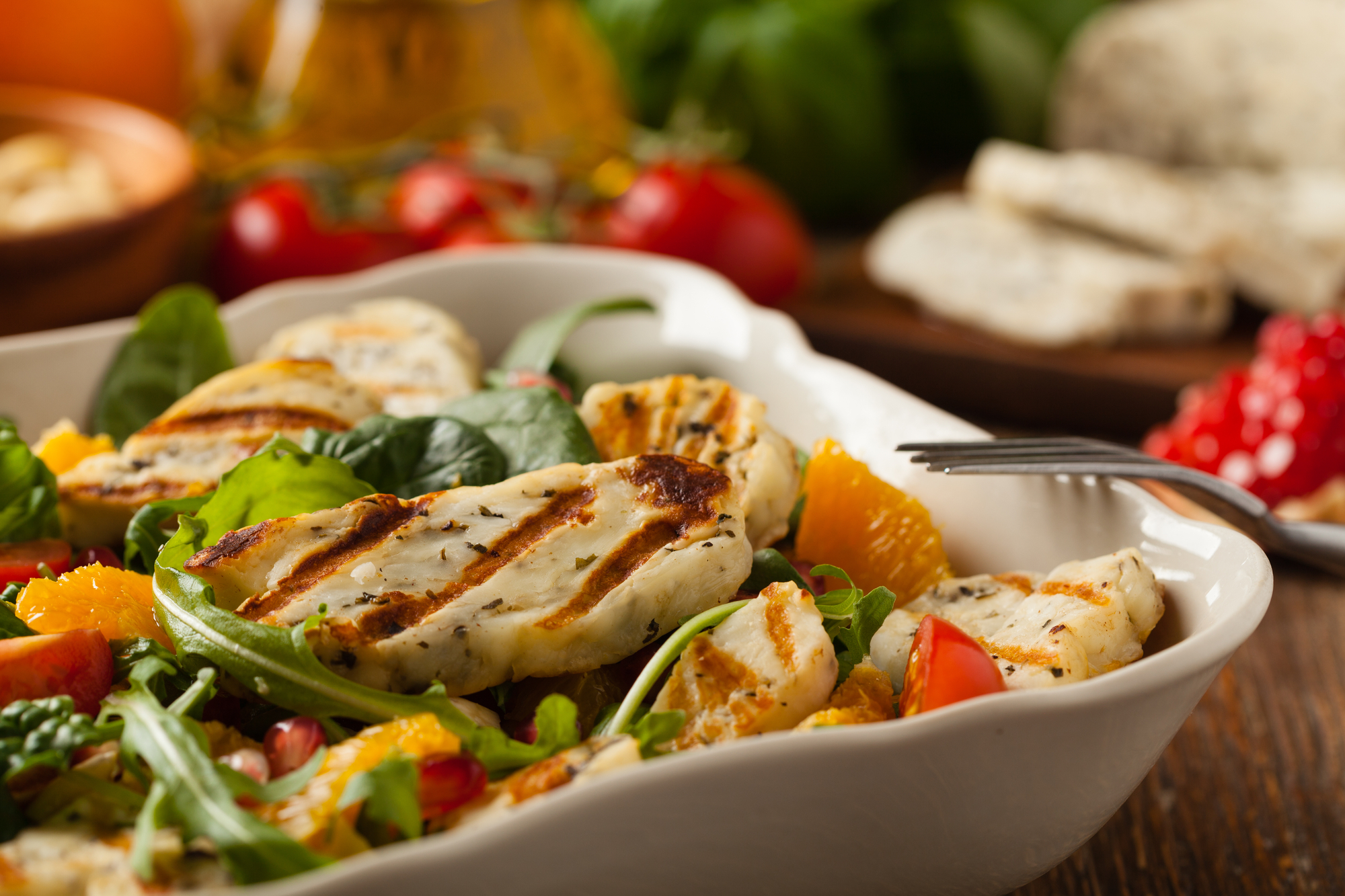 Halloumi and Orange Salad