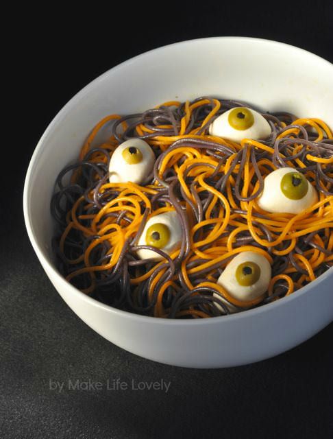 Spooky Eyeball Spaghetti 
