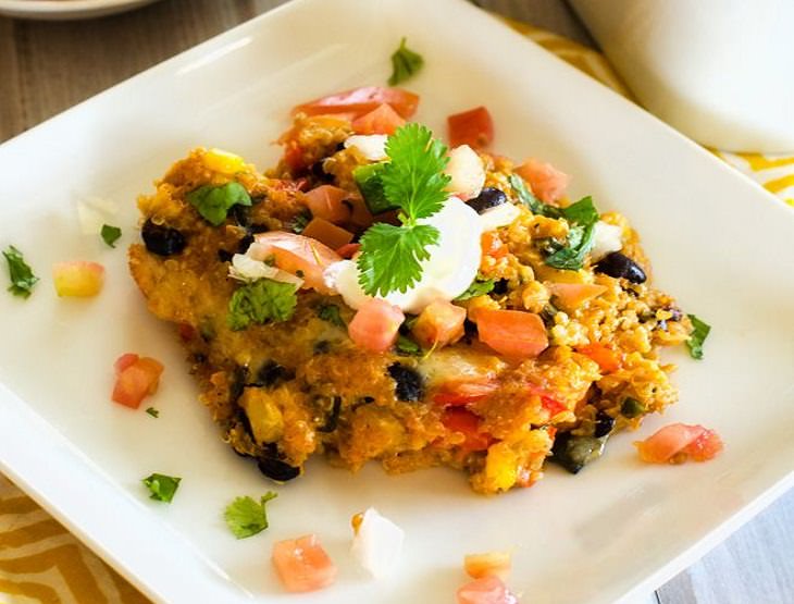 This Fiesta Quinoa Casserole is a Mexican Party on a Plate
